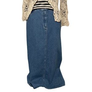 Vintage 90s Maxi Denim Skirt